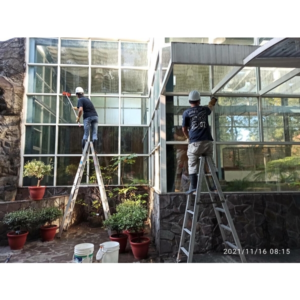 植物園特展室外-玻璃清洗