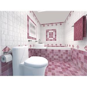 紫色浪漫浴室磚設計