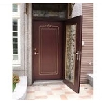 烤漆雙玄關門 - 紫福金屬建材有限公司