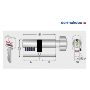 🇩🇪 DORMAKABA PC-93 ／ PC-94 防火門鎖鎖芯 Lock Cylinder , 美德亞有限公司