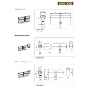 GEZE EPC K／T 鎖芯 Lock Cylinder,美德亞有限公司