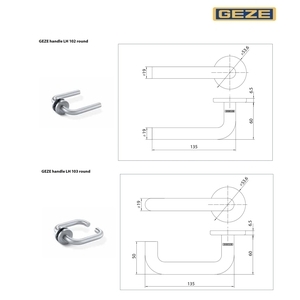 GEZE LH系列 水平把手 Mortise Lock Handle,美德亞有限公司