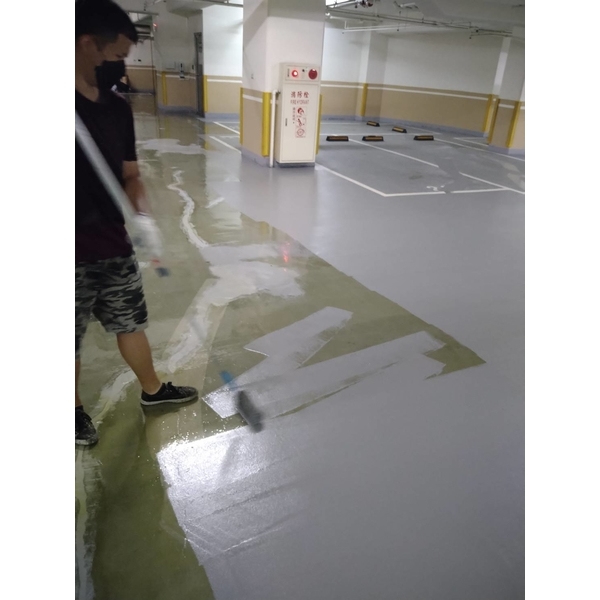 地下室停車場epoxy樹脂地坪整修 6張..第二組-傑士企業有限公司