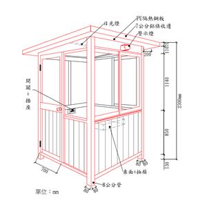 九代興警衛亭透視圖,九代興鋁業社