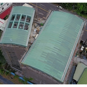 屏東創價學會會館屋面銅綠板