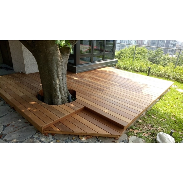 南洋櫸木鋼構木平台
