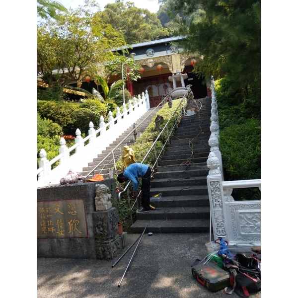 三峽區迦葉禪寺-白鐵欄杆扶手施作-鴻昇鐵工廠