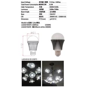 LED節能燈泡8.5W,舜盛企業社