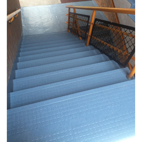 橡膠地板工程-橡膠地板、橡膠地磚、橡膠樓梯板、圓顆粒素色、藍色