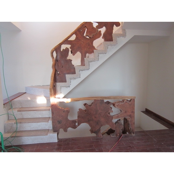 樹根片樓梯欄杆+樹藤扶手-3,振華裝修工程公司
