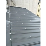 鐵灰色烤漆板雨遮 - 富祥鋼鋁企業社