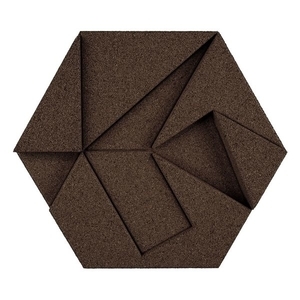 Hexagon六角有機軟木塊 - Aubergine茄棕 , 亞洲建築建材商城