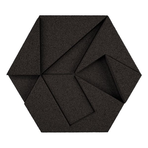 Hexagon六角有機軟木塊 - Black黑色 , 亞洲建築建材商城