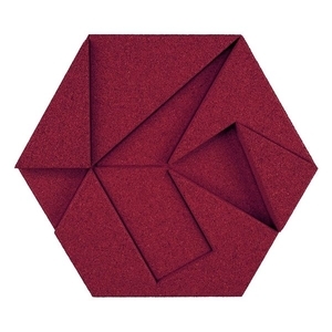 Hexagon六角有機軟木塊 - Bordeaux酒紅 , 亞洲建築建材商城
