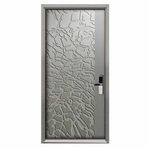 玄關綱木防火門 - 鋁雕板（12-346）迷彩,金屬門窗 金屬門窗商品 