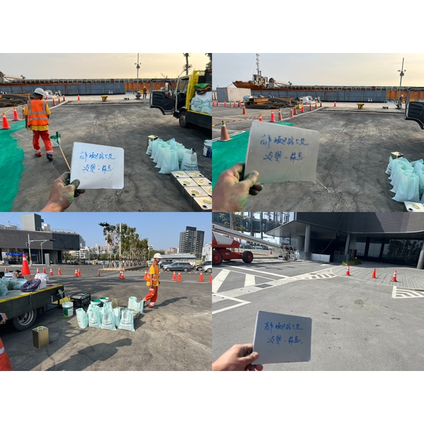 人行道－冷塑型彩色止滑道路塗料-綠底,鈺晟科技有限公司