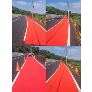 冷塑型彩色止滑道路塗料-自行車道