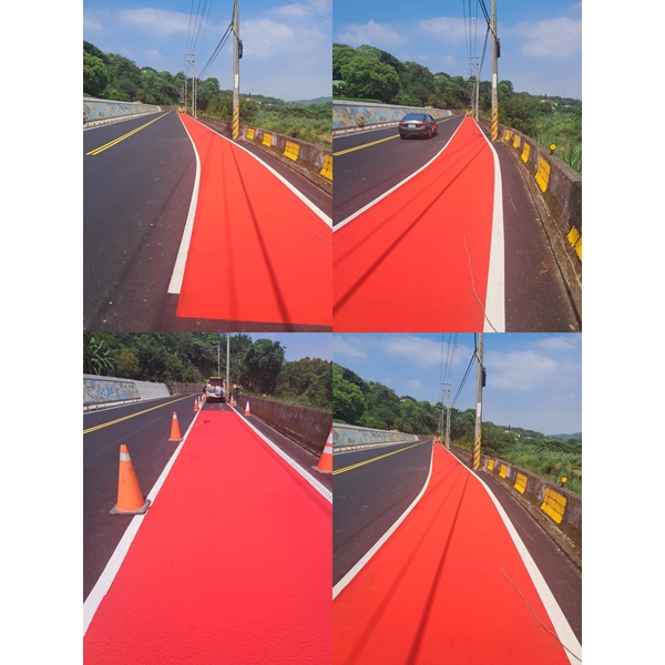 冷塑型彩色止滑道路塗料-自行車道