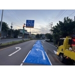 冷塑彩色道路防滑塗料-藍色-機車專用道 - 鈺晟科技有限公司