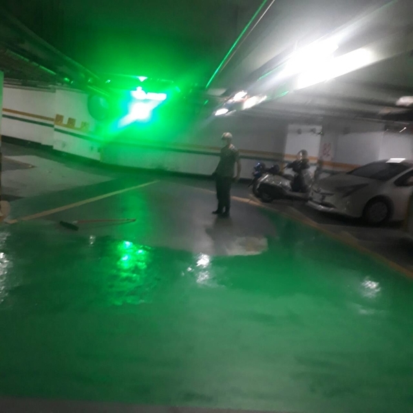 大樓地下室停車場 -彩色止滑道路施工塗料,鈺晟科技有限公司