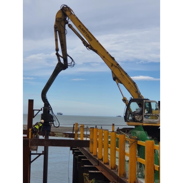 淡江大橋-鋼板樁圍堰、安全支撐、施工構台、施工便橋