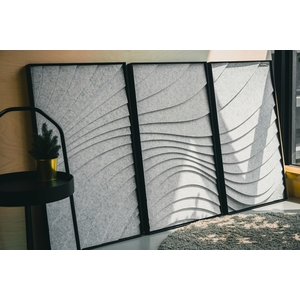 吸音藝術畫 - 流線水波系列 (銀霓色) (一套裝含三幅),齊物創製有限公司
