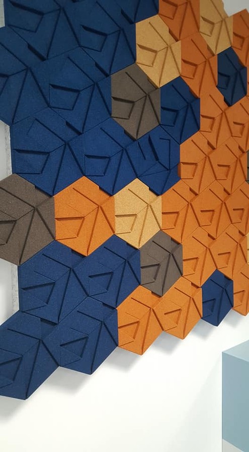 Hexagon有機軟木塊-Copper
