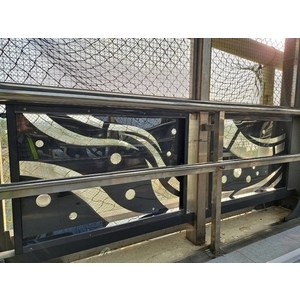 鋁合金橋面造型欄杆圖板-臺中市清水區清水車站人形跨站天橋工程