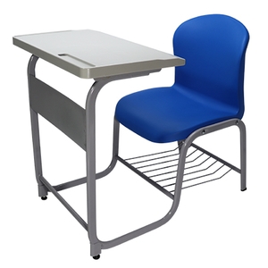學生連結課桌椅(有鐵擋板),永佳工業有限公司