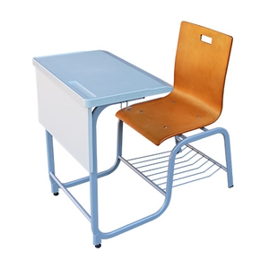 學生連結課桌椅(有木擋板),永佳工業有限公司