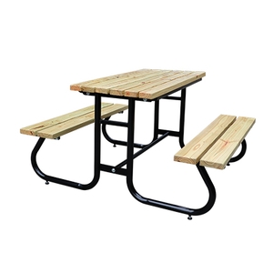 餐桌椅(南方松桌板、彎曲圓管式腳架),永佳工業有限公司