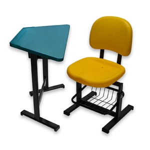 學生梯形課桌椅(固定式桌腳),永佳工業有限公司