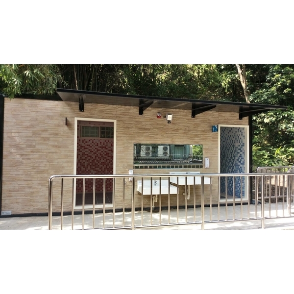客製化尺寸陶瓷板外壁景觀廁所