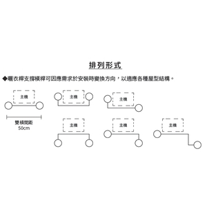 客製化衣桿排列 , 統恆企業股份有限公司