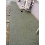 紙模板地磚(網織式+綠色+掃毛面) - 齊祥工程股份有限公司