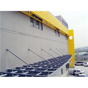 昇岱實業-造型鋼構雨遮及鋁包板工程